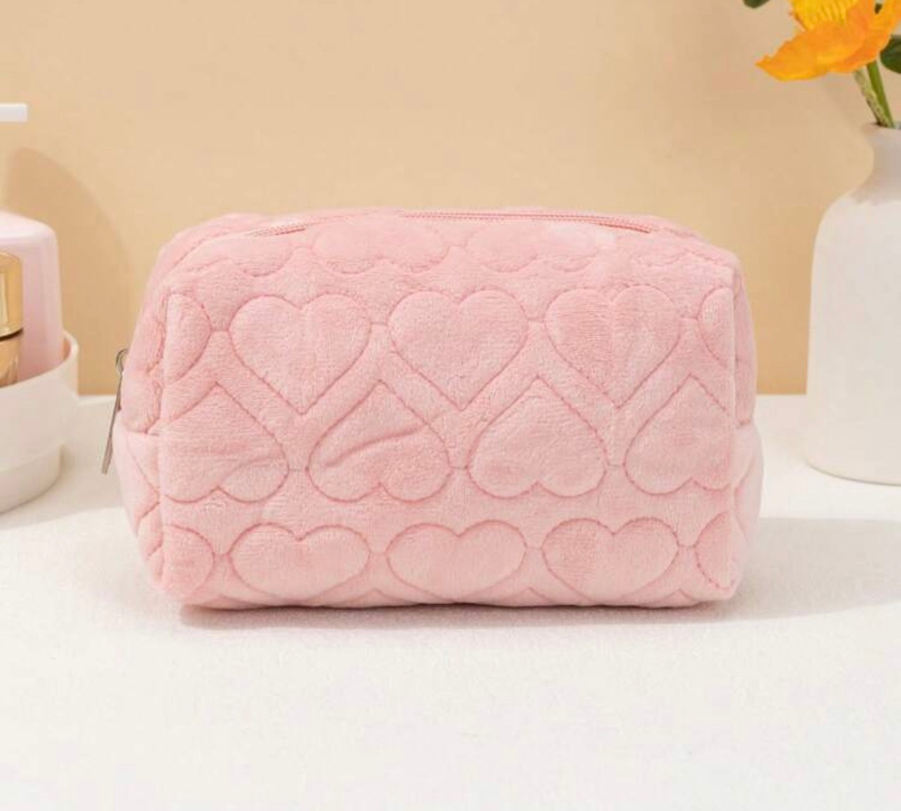 Terciopelo Corazones Rosa