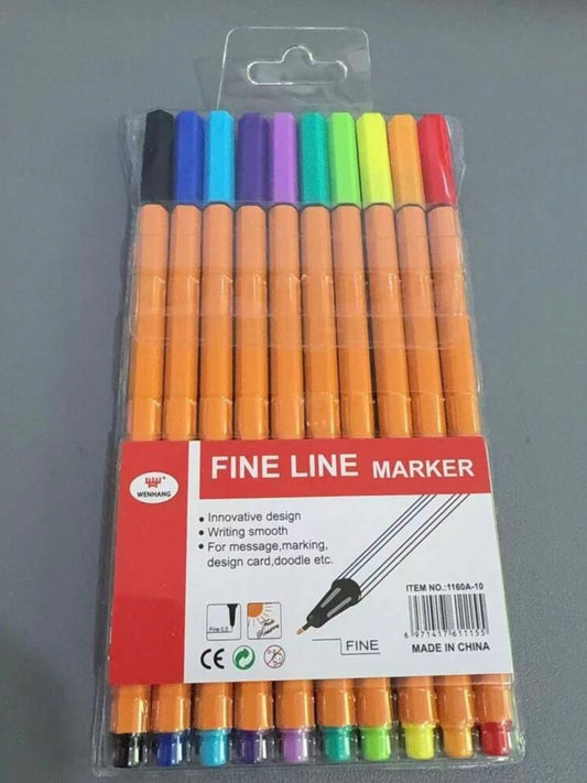 12 Rotuladores Finos Colores.
